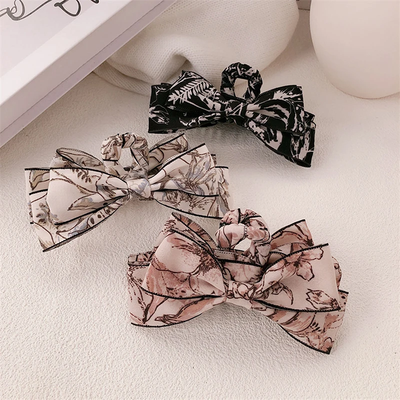 China Bowknot Vintage Large Hair Claw Clips Women Elegant Bow Barrette Crab Hairpins Girls Headwear Hair Accessories Female