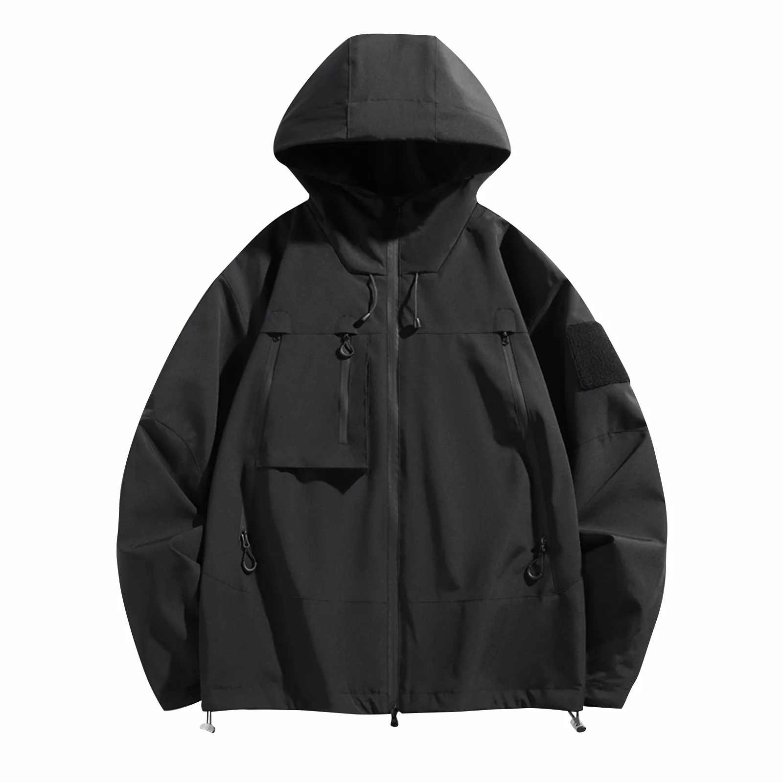 

Мужская ветровка 2120, весенняя новая модная однотонная ветрозащитная водонепроницаемая куртка с капюшоном для кемпинга, мужская функциональная куртка Rush