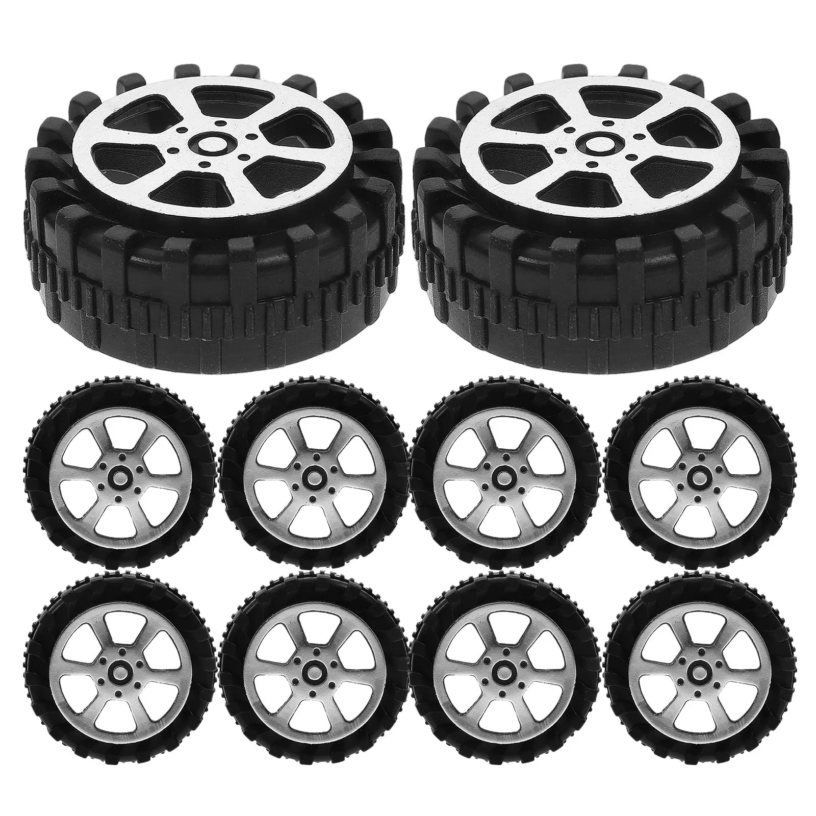 

30 шт. пластиковых колесиков для поделок, 19 мм в диаметре, для автомобильных аксессуаров ручной работы, подходят для оси 2 мм, черные, для рукоделия