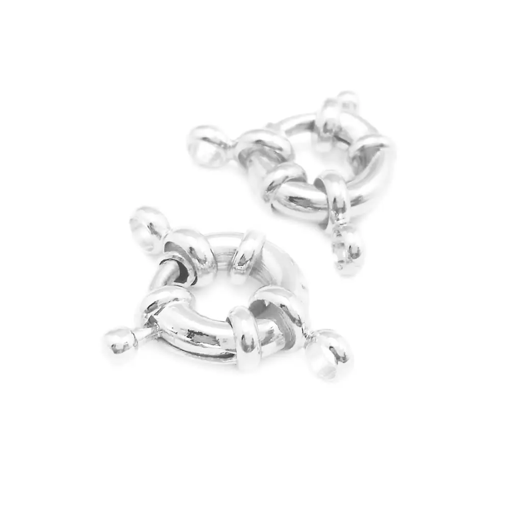 9MM 11MM 13MM 15MM 17MM 18K Gold Color Brass Spring Round Clasps Necklace Connect Clasps Diy Jewelry Making Supplies image 5