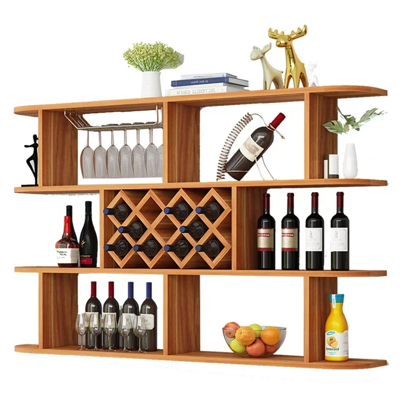 

Single Wine Rack Self Assemble Hanging Wooden Wine Holder Mini Bar Suporte Para Garrafa De Vinho Living Room Decorationon Sale