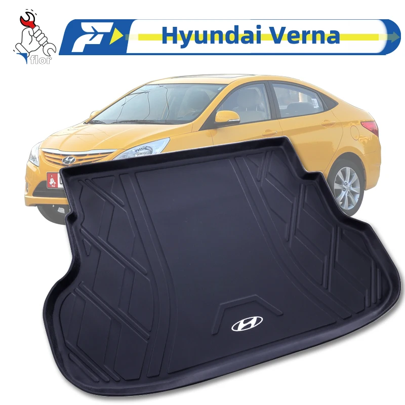 

For Hyundai Verna 2017-2020 3- TPE Car Trunk Mat Custom Fit Trunk Liner All Season Cargo Mat Trunk Protection Mat Waterproof Mat
