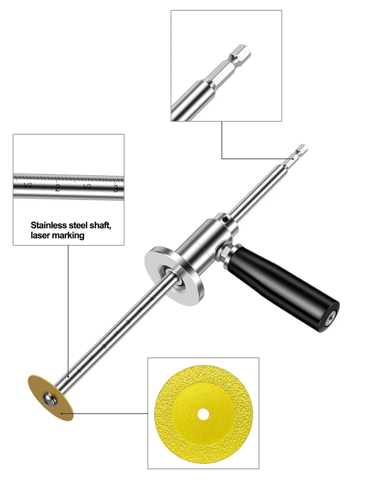 Cortador de tubos interno de PVC com roda de corte de diamante e alça para programação de 1-1/2 polegadas a 8 polegadas 40 tubos de PVC para broca de impacto