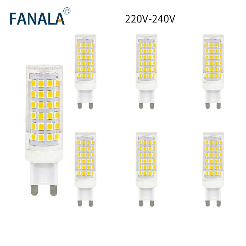 

G9 COB LED Bulbs Lamp Silicone Glass 6X 10X Bulb 220V Refrigerator 5 W 7WCandle Lamp Corn Warm Cold White Light Halogen Beads