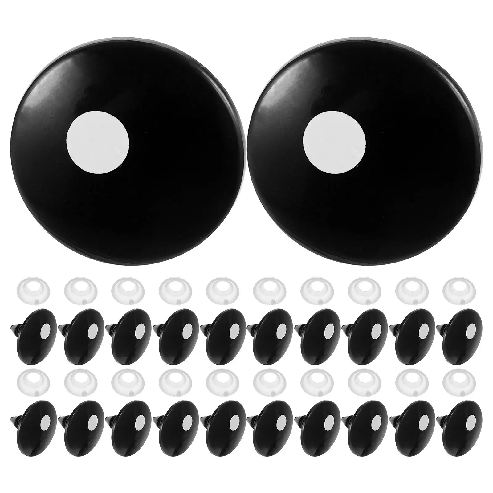 

30Pair DIY Animal Accessories Black Plastic Craft Eyes for Stuffed Animals Handmade Projects Decor Plastic Eyes