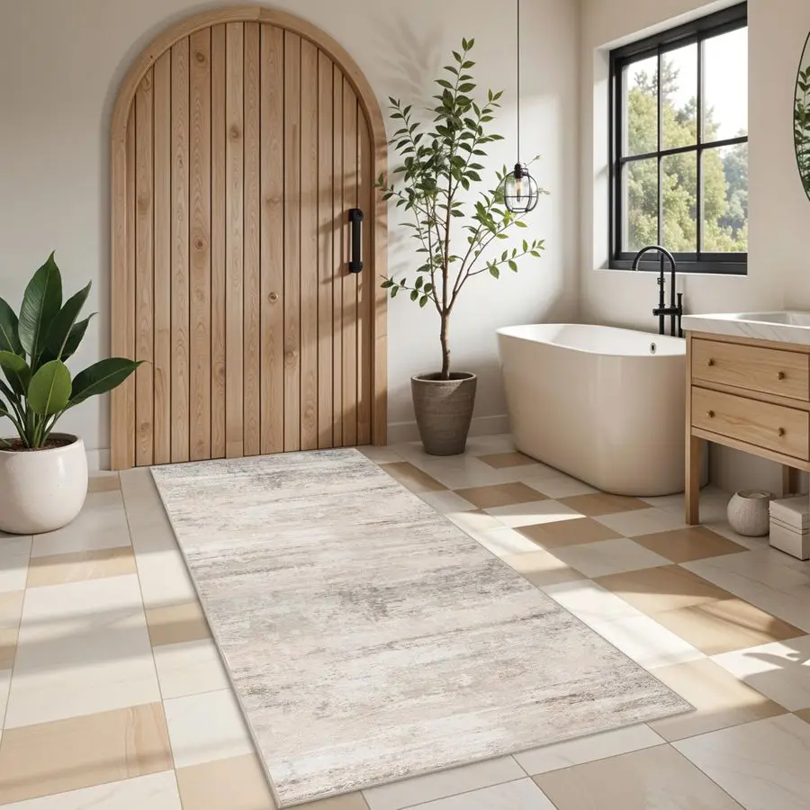 

Kitchen Runner Rug 3x6 Indoor Washable Carpet for Hallway Bedroom Laundry Low Pile Entryway Rugs with Non Slip Rubber Backing Mo