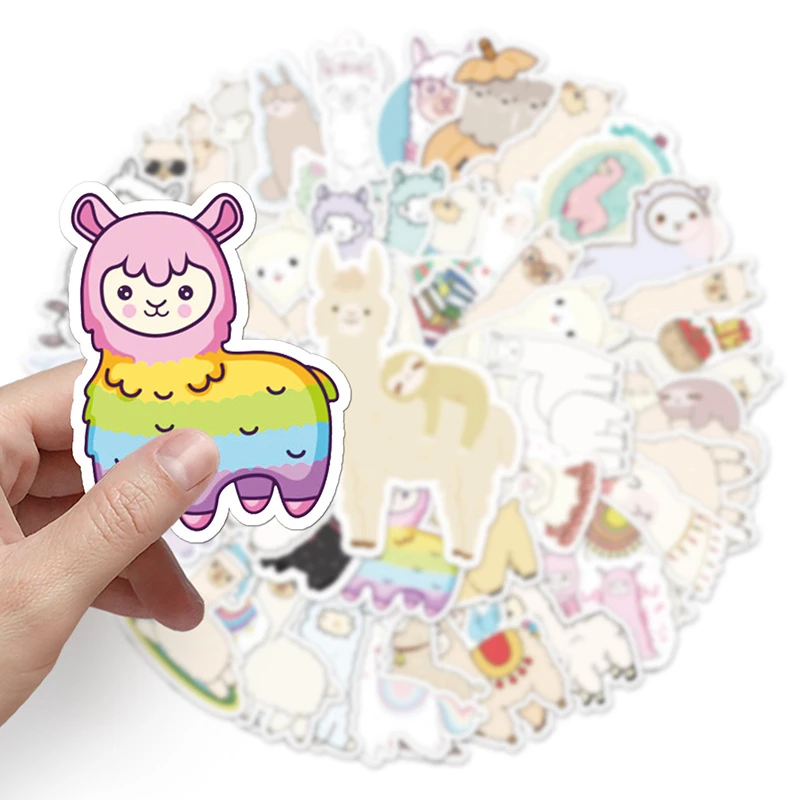 50pcs Alpaca Stickers paster Cartoon characters anime movie funny decals scrapbooking diy waterproof decorations