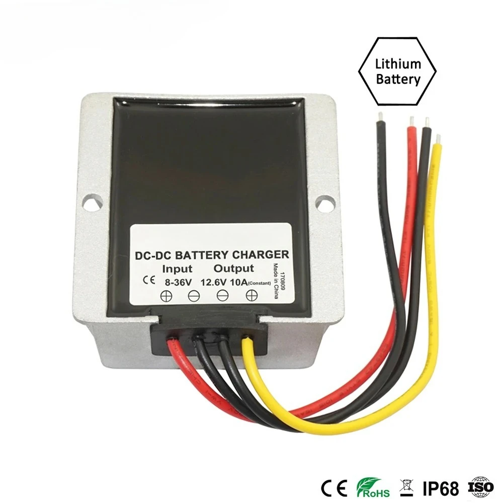 9-36V to 12.6V 13.8V 14.5V 16.8V 5A 8A 10A Chargers Boost Buck DC DC Charger Dual-battery System 12V Lithium Battery CE ROHS
