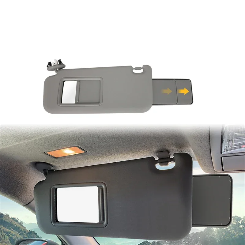 Left Driver Side Sun Visor Block Shade For Toyota RAV4 2006 2007 2008 2009 2012 Gray Auto Parts 74320-42501-B2 6