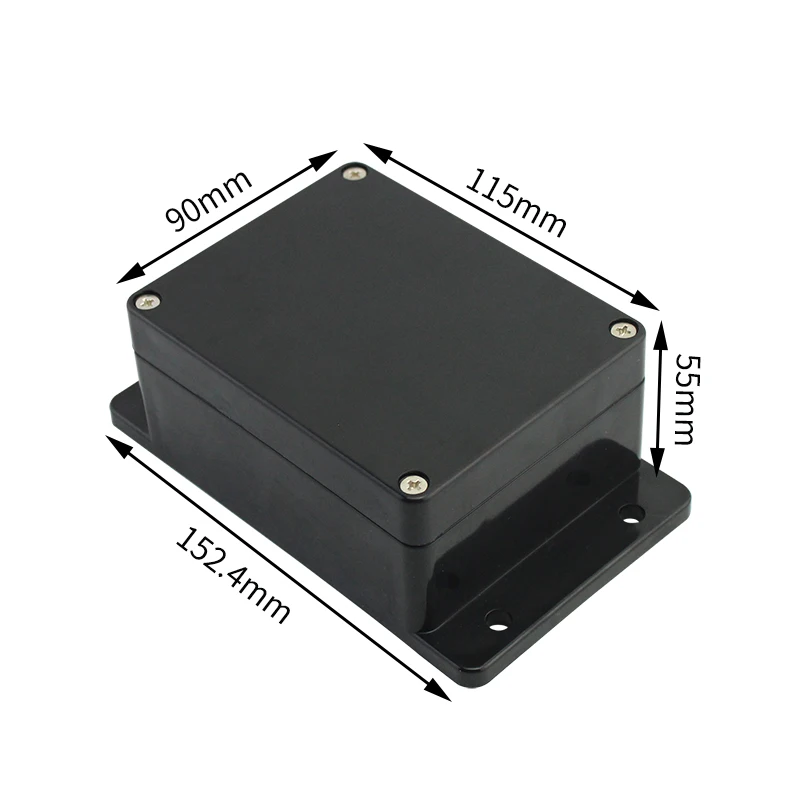 Black Box Outdoor waterdichte behuizing Plastic doos Elektronische projectbehuizing Instrument Waterdichte aansluitdoosbehuizing