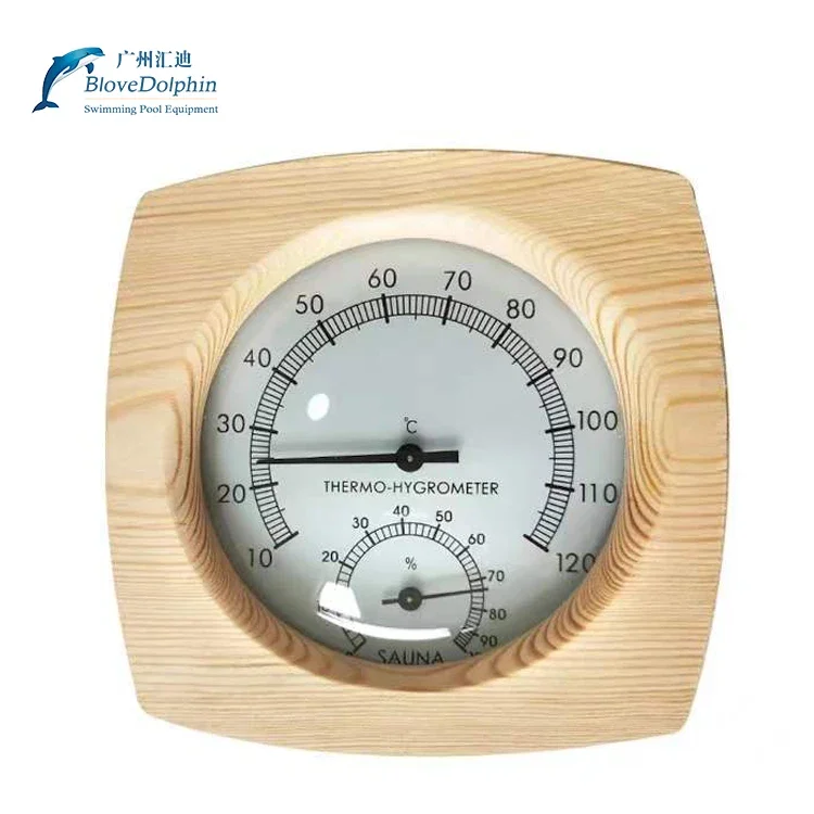 Wooden Sauna Hygrometer Wireless Digital Sauna Thermometer Hygrometer for Saunas