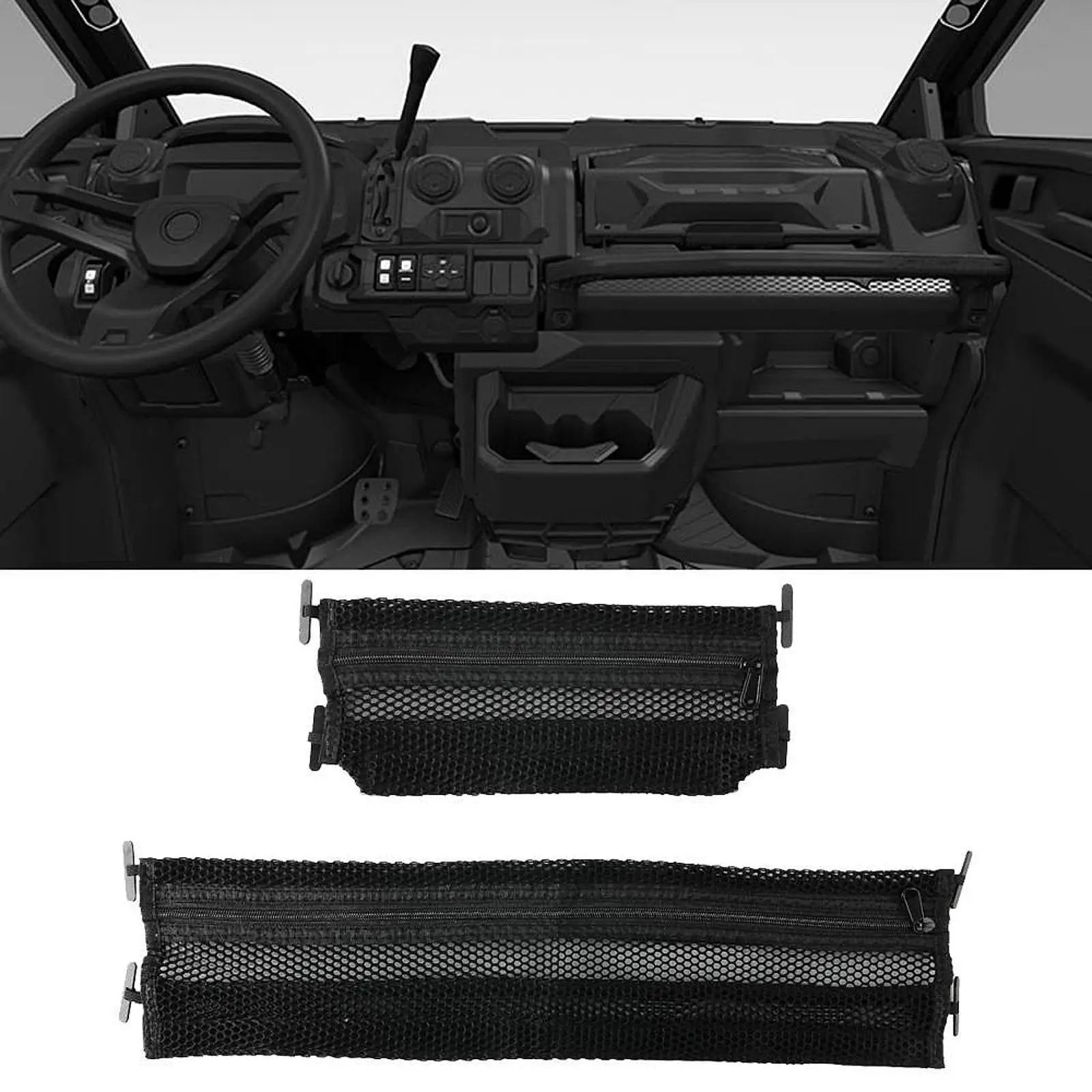 2Pcs 715003129 Dash Storage Nets Automotive Accessories Maintenance Organizers Mesh Net Holder for Max HD9 2017-2023