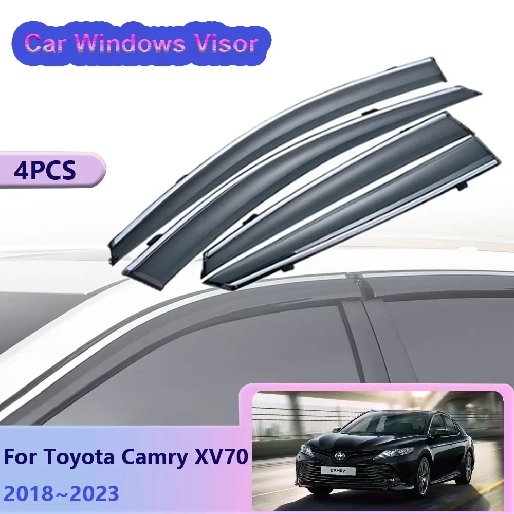 Car Window Visor for Toyota Camry XV70 Daihatsu Altis Sedan 2018~2023 TRD Hybrid Side Sun Rain Deflector Vent Shelter Accessorie