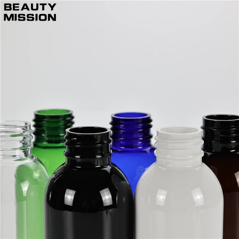 Multicolor 180ML X 30 Empty Plastic Round Shoulder Bottle With Gold Aluminum Screw Cap Essential Oil Shampoo Liquid soap Bottles