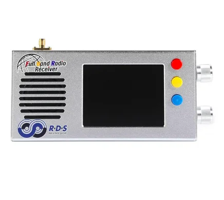 V1.15 TEF6686 Full Band FM/MW/Short Wave HF/LW Radio Receiver + 3.2inch LCD +5000MAH Battery + Metal Case + Speaker + Antenna