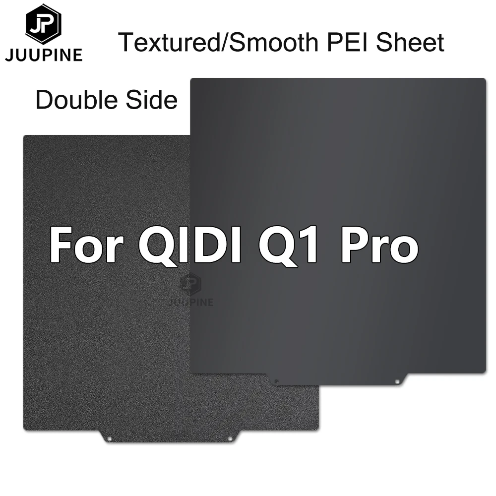 

For QIDI Q1 Pro Build Plate 3D Printer Accessories Heat Bed Double Side Smooth PEI Powder Coated Spring Steel PEI Sheet 250x250