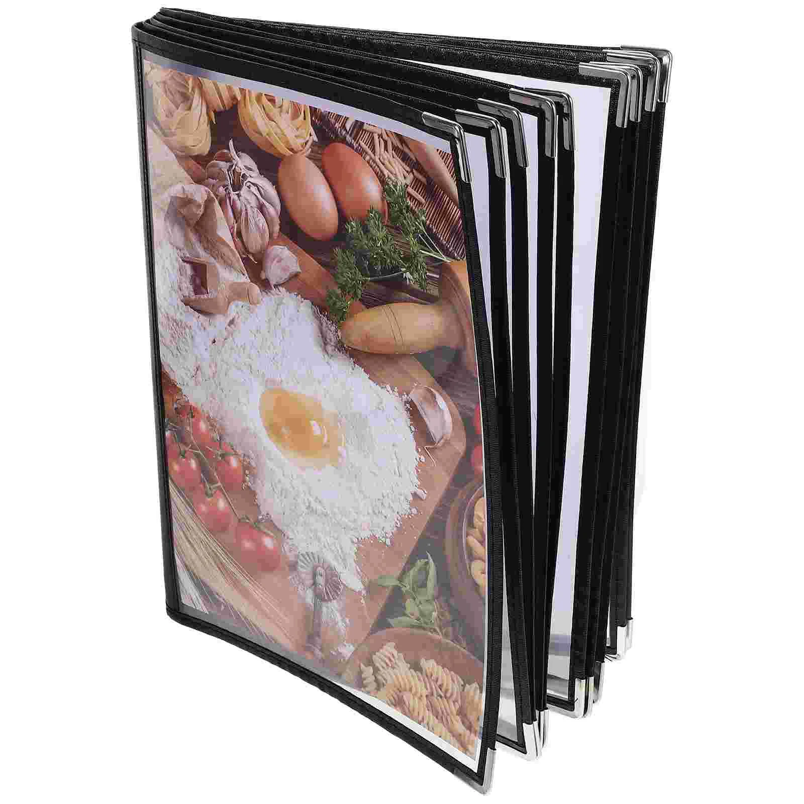 

The Menu Price List Compact Book Cash Register Cover Holder Restaurant Supply Convenient Black Practical Holding