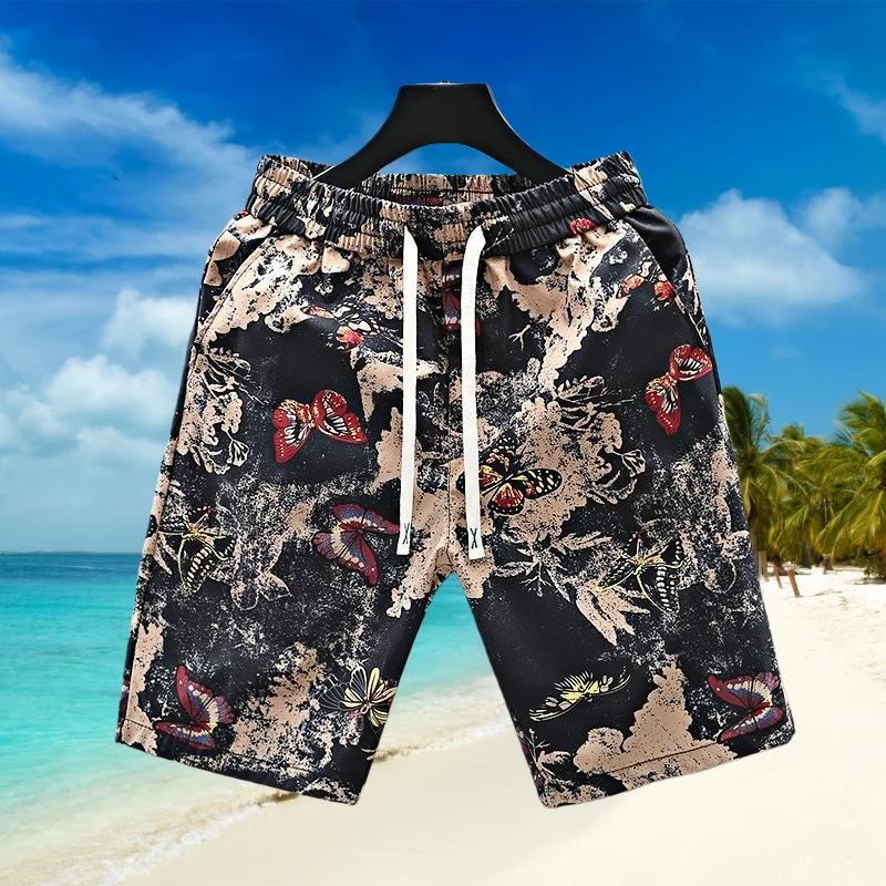 

Мужские летние шорты, брюки с пятью точками, модные и универсальные мужские повседневные пляжные брюки, универсальные для мужчин