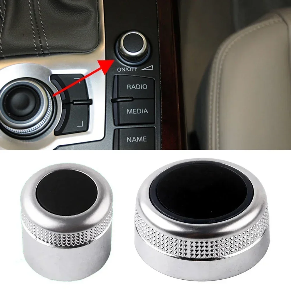 Multimedia MMI Volume Knob Rotary Button Switch Setting Navigation Main Menu Switch Cover For Audi A6 C6 S6 Allroad Q7 A8 S8