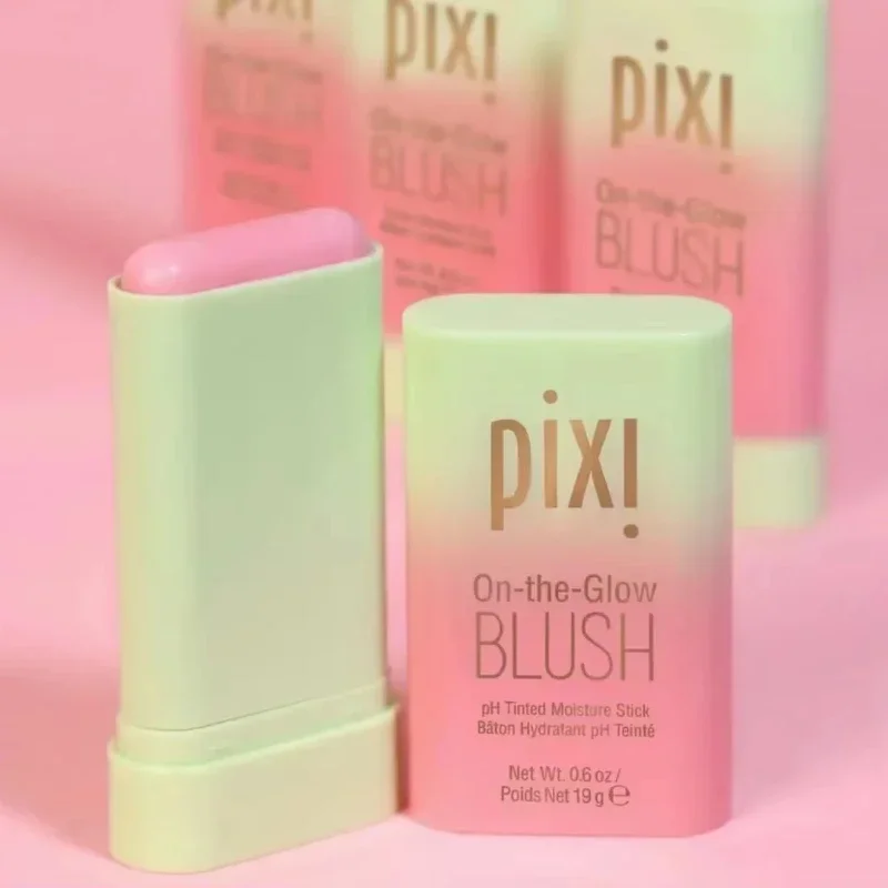 Pixi Blush Stick Cheek Face Rouge أحمر الخدود كريم دائم عالي اللون مقاوم للماء يشكلون فرش كريم الأساس فرشاة ماكياج