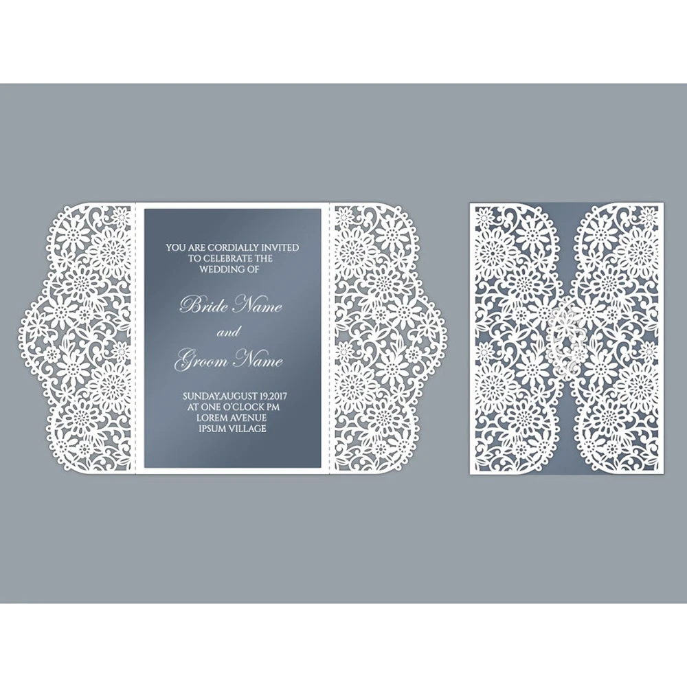 

Flower Wedding Invitation Metal Cutting Dies Scrapbooking Paper Cards Mould Embossing Stencils 1PCS