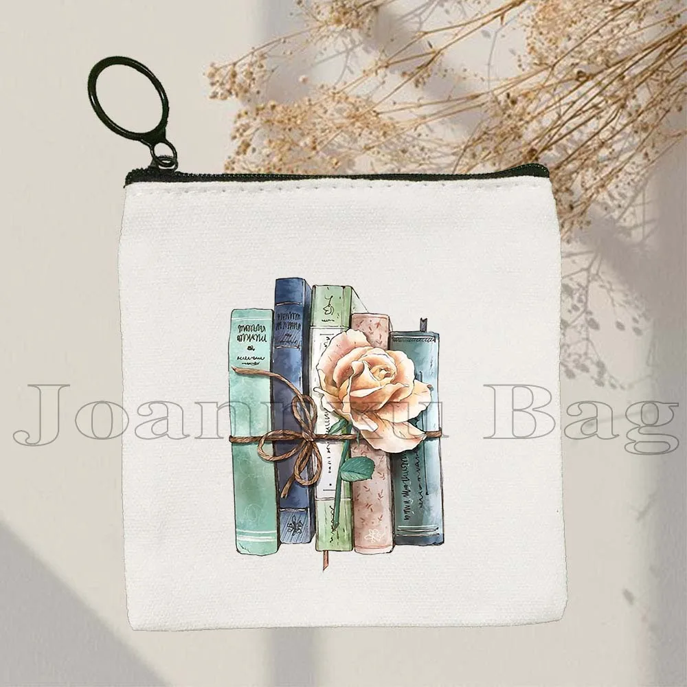 本から育つ花 花柄文学本 フラワートートバッグ 本好きの本好きの小銭入れ キーケース バッグ 財布ポーチ