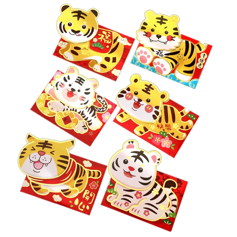 

36Pcs Red Envelopes 2022 Chinese New Year Money Pockets Red Packets New Year's Red Envelopes For The Year Of The Tiger