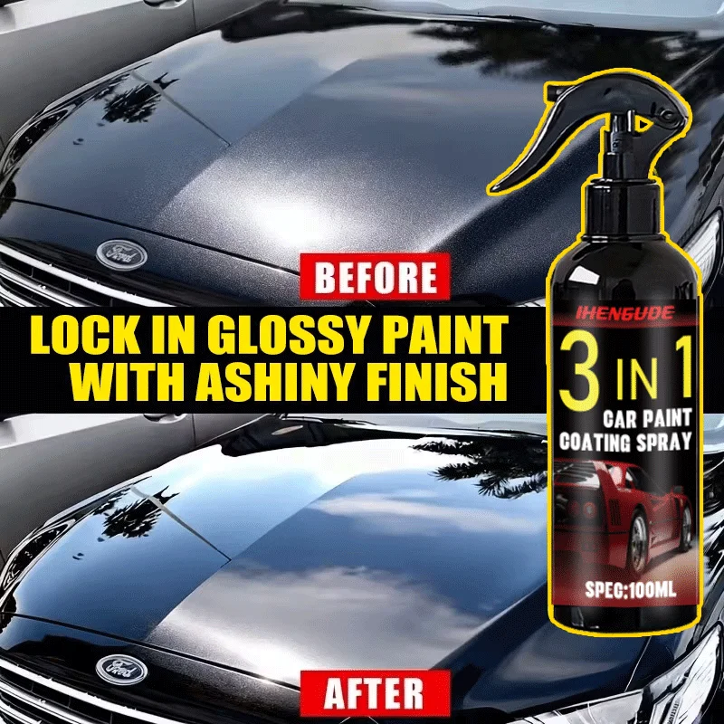100ML 3-in-1 Car Paint Coating Spray - Lock in Glossy Shine, Quick Ceramic Coating for All Car Paint Colors