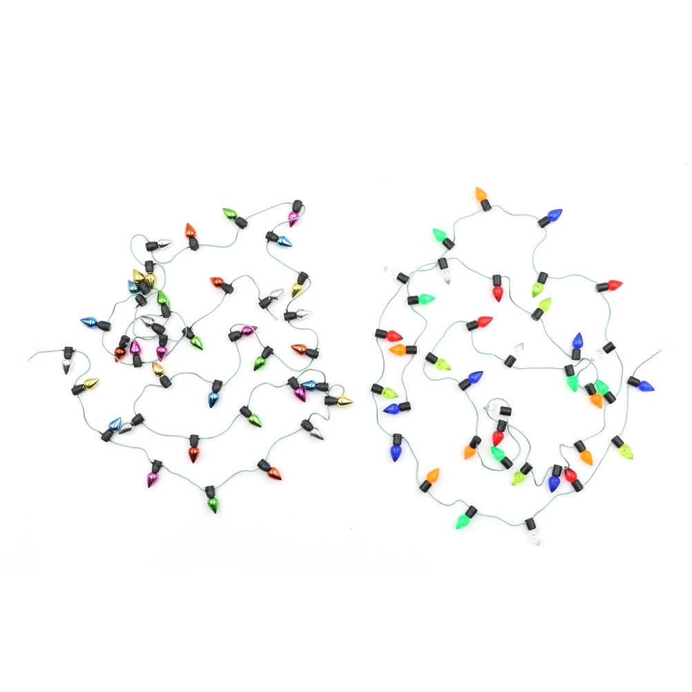 1PCS 1M Dollhouse Miniature A String of Multi-coloured Plastic Christmas Lights
