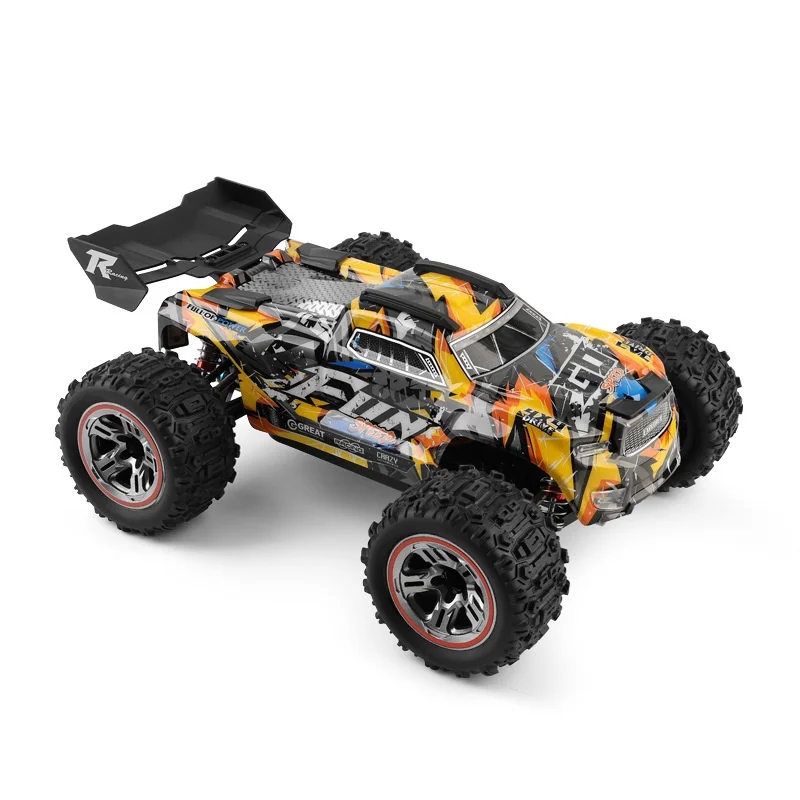 New 1:18 Scale 3-in-1 Brushless Electric Remote Control Four-Wheel Drive Big Foot Off-Road Vehicle Shock Absorber RC Car Toy