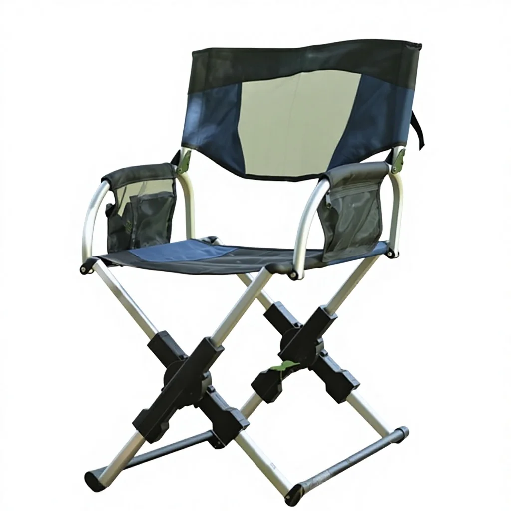 Modern Ultra-Light Aluminum Alloy Oxford Fabric Satchel Portable Folding Director Chair Outdoor Furniture for Camping