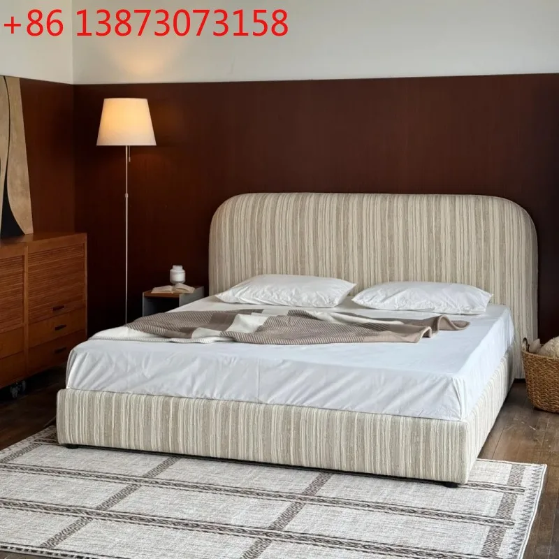 

Unique Storage Backrest Bed Reading Elegant European Luxury Adults Frame Bed Queen Modern Household Cama Bedroom Furniture