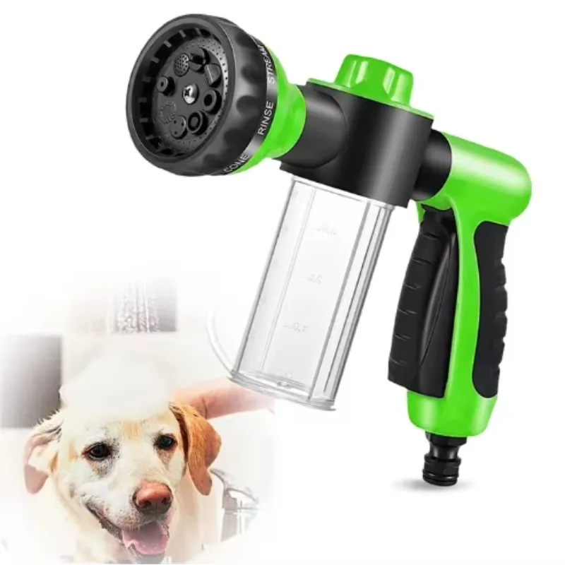 

8 in 1 Sprayer Mode Dog Wash Hose Accessories Household Dog Washer Gardening Dog Wash Hose with Foam Can
