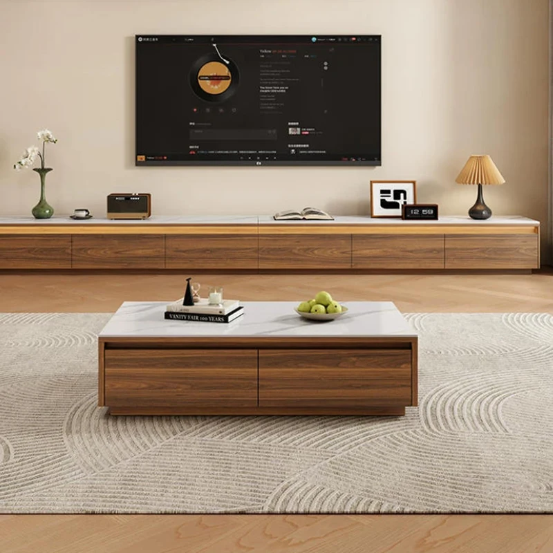 hh-Nordic Modern Coffee Tables European Storage Vintage Display Side Table Luxury Trendy Table Basse Living Room Furniture*
