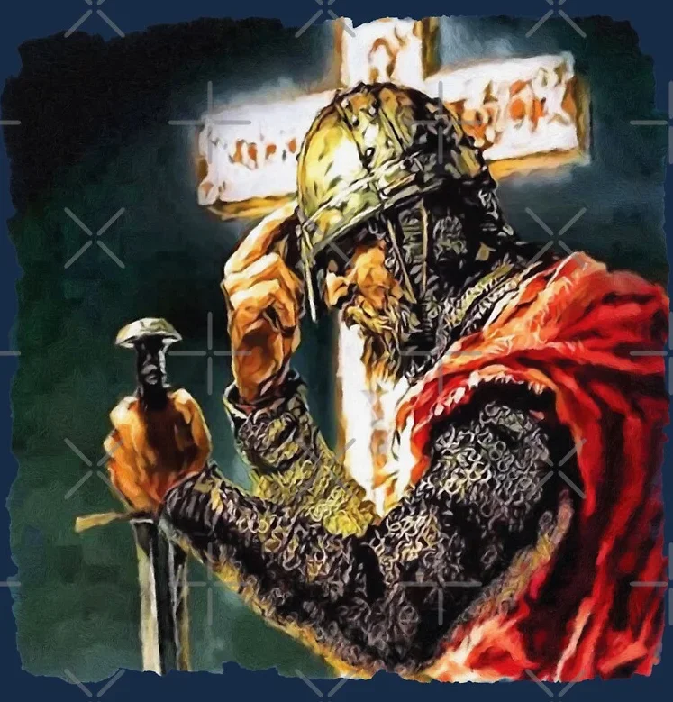 Crusader Knight Usyk T Shirt. Short Sleeve 100% Cotton Casual T-shirts Loose Top Size S-3XL