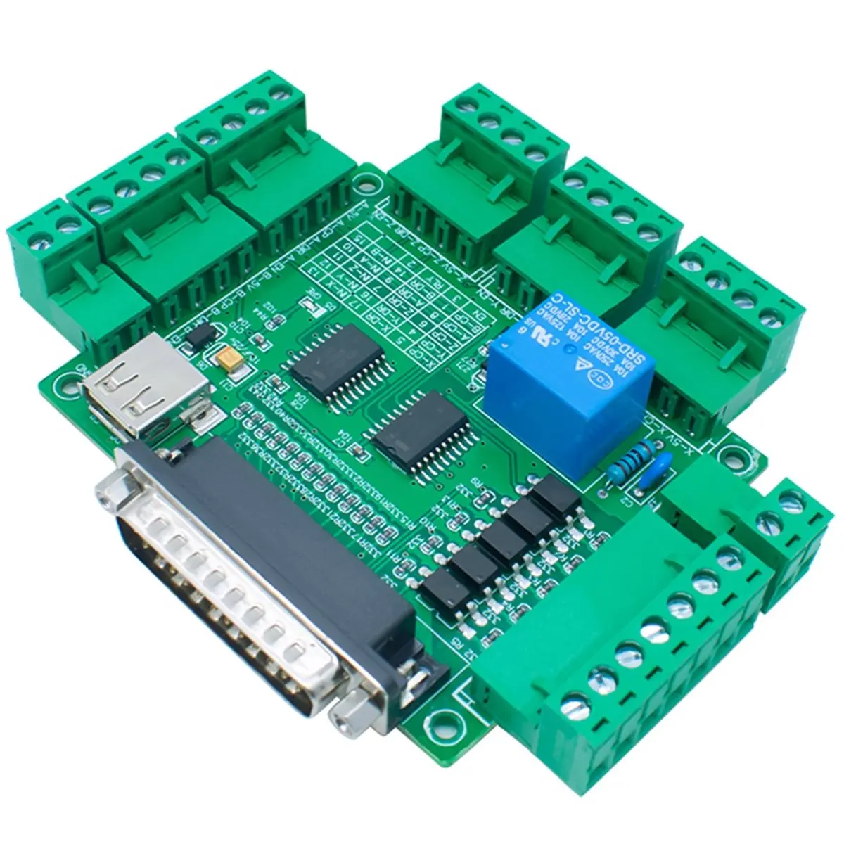 5- Engraving Machine Interface Board Cnc Interface Board with Optical Coupling Isolated Usb Power Supply