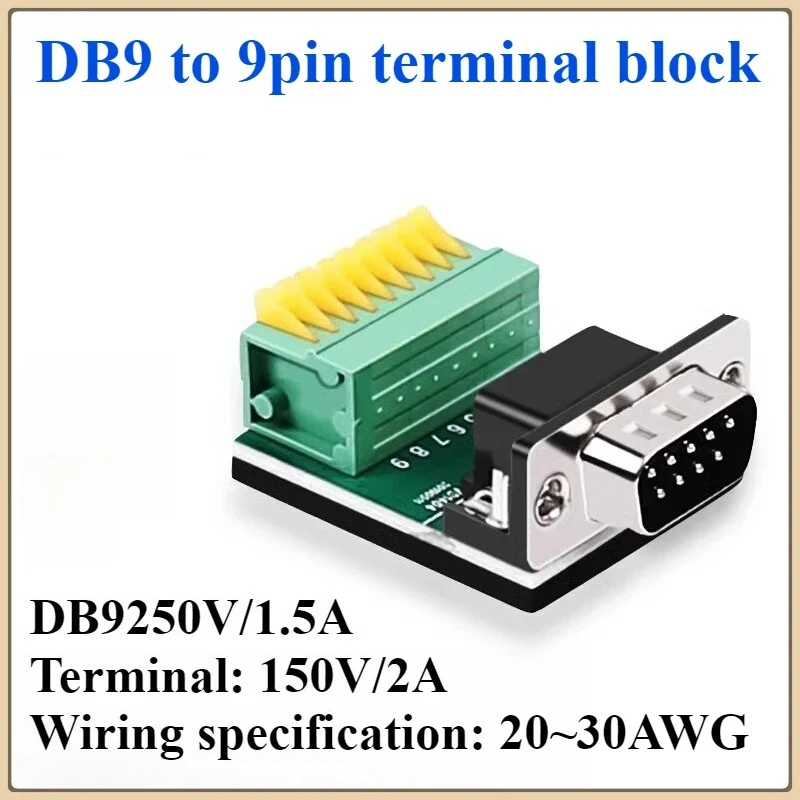 

1PCS RS232 / 422 / 485 Signals Breakout Board Serial Port Header DB9 Male / Female to Terminal Block Adapter
