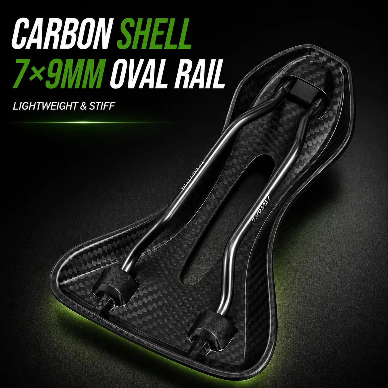 190g Ultralight Hollow Carbon Bike Saddle Pressure Relief Bicycle Seat 143/155mm 7x9mm Rail Road MTB Gravel Racing Bike WALGUN