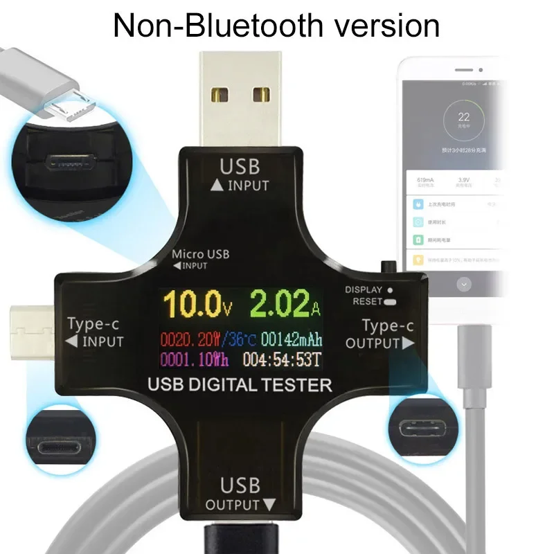 

J7-C Color Screen Tester USB Voltage And Current Meter Type-C PD Tester Power Meter Bluetooth Communication Version