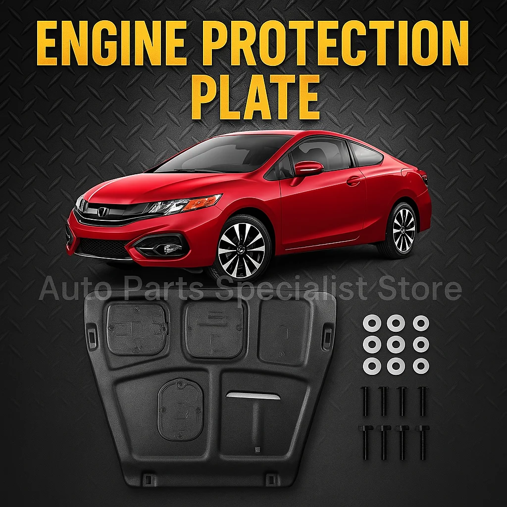 

High Quality For Honda Civic 9 1.8L 2012-2015 Black Under Engine Guard Plate Splash Shield Mud Fender Cover Mudguard Protector