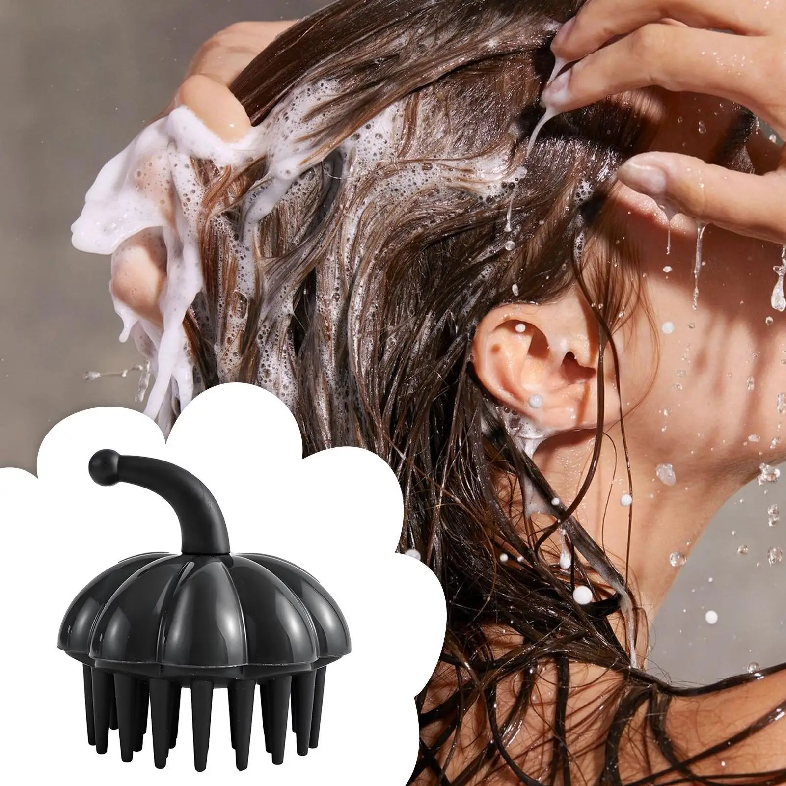 

Shampoo Head Scalp Massage Brush Portable Soft Hair Washing Massager Comb SPA Massage Brush Beauty Salon Hairdressing Tool