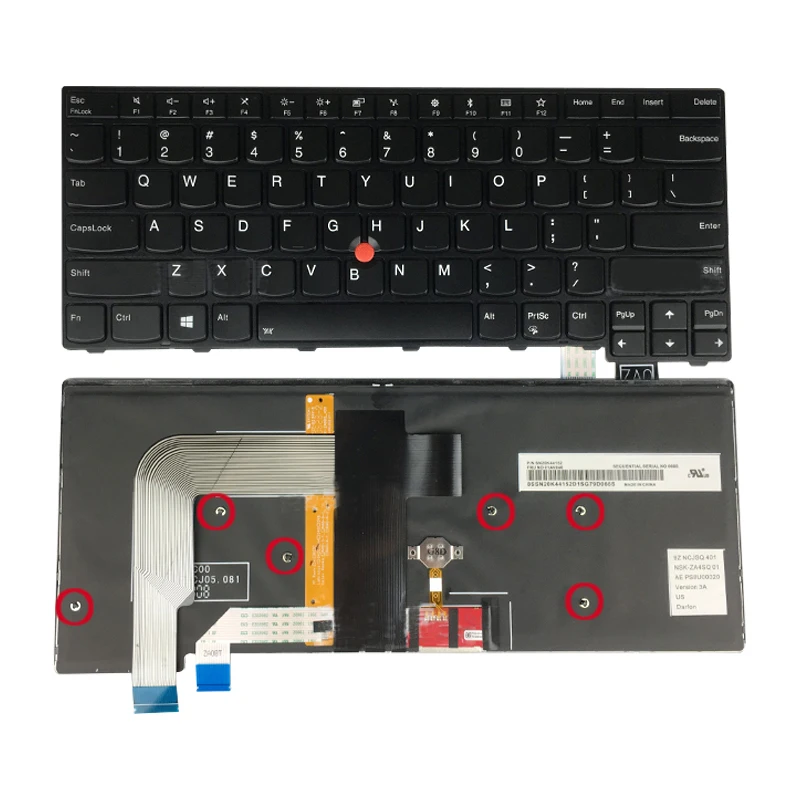 Imagem -02 - Teclado Inglês dos Eua para Lenovo Ideapad 720s13 720s-13ikb 720s-13arr Sn20n04471 Sg88310-xaa Pc4sxb-ru 13 Portátil Retroiluminado