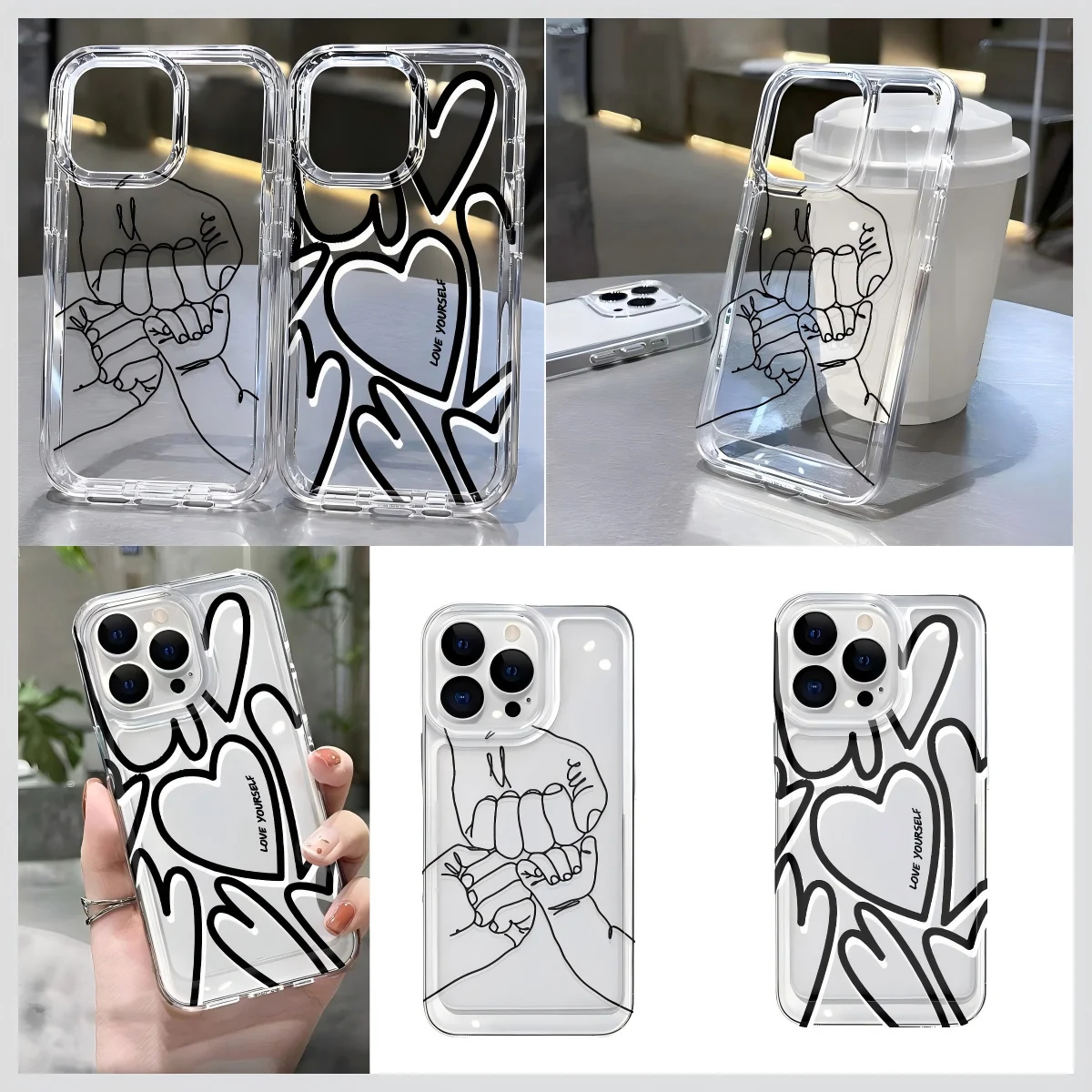 Handhold Heart Phone Case for Samsung Galaxy A56 A36 A26 A55 A35 A05S A15 A54 A34 A24 A14 A05 A04 A13 A73 A53 4G 5G