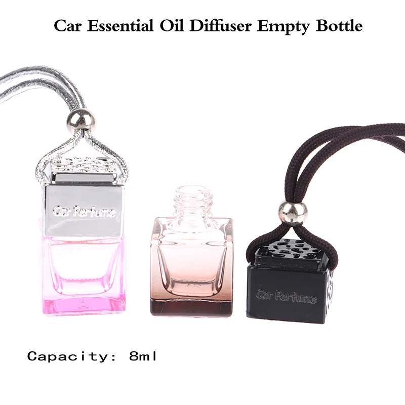 1PC Car Essential Oil Diffuser Fragrance Air Freshener Scent Perfume Bottle Ornament Hanging Empty Bottle Interior Accessory