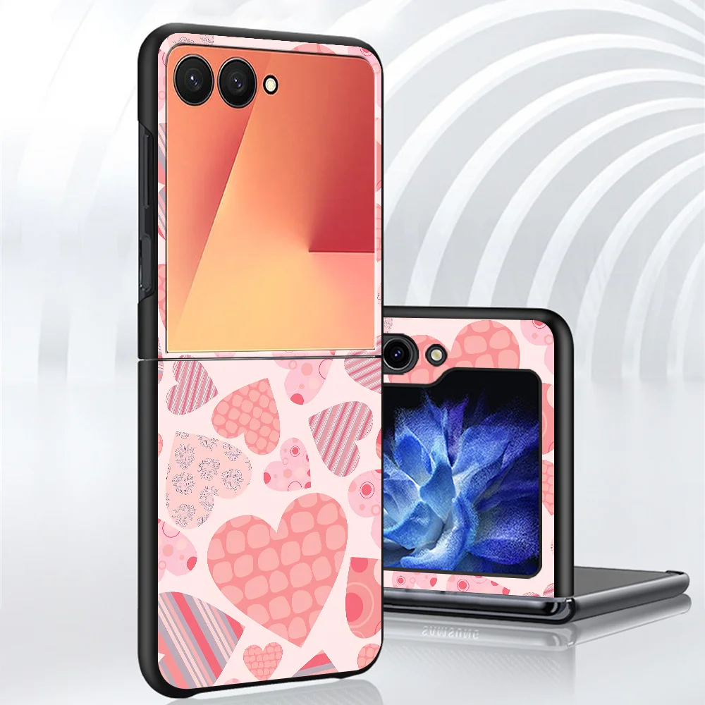 Hearts Love Art Case for Samsung Galaxy Z Flip 8 Z Flip 7 6 5 4 ZFlip8 ZFlip7 FE Z Flip5 Z Flip6 Z Flip4 Phone Shell