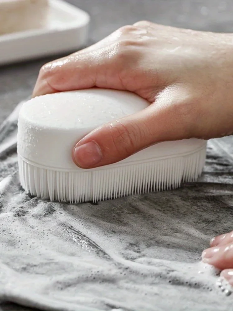 Brosse à récurer pour vêtements, brosse multifonctionnelle en fourrure douce pour chaussures, brosse à linge minimaliste pour la maison, fournitures de nettoyage