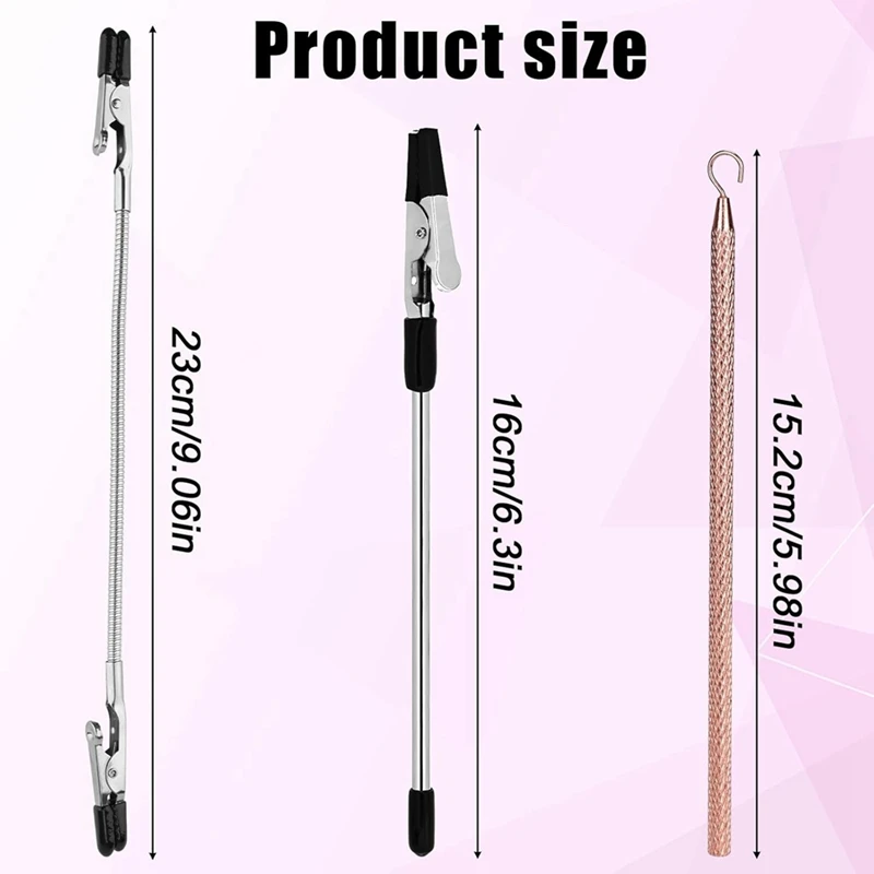 ABVA-3Pcs Bracelet Helper Tools, Wearing Assistance Hook And Clips Quick Wear And Disassembly Fastener Helper Tool