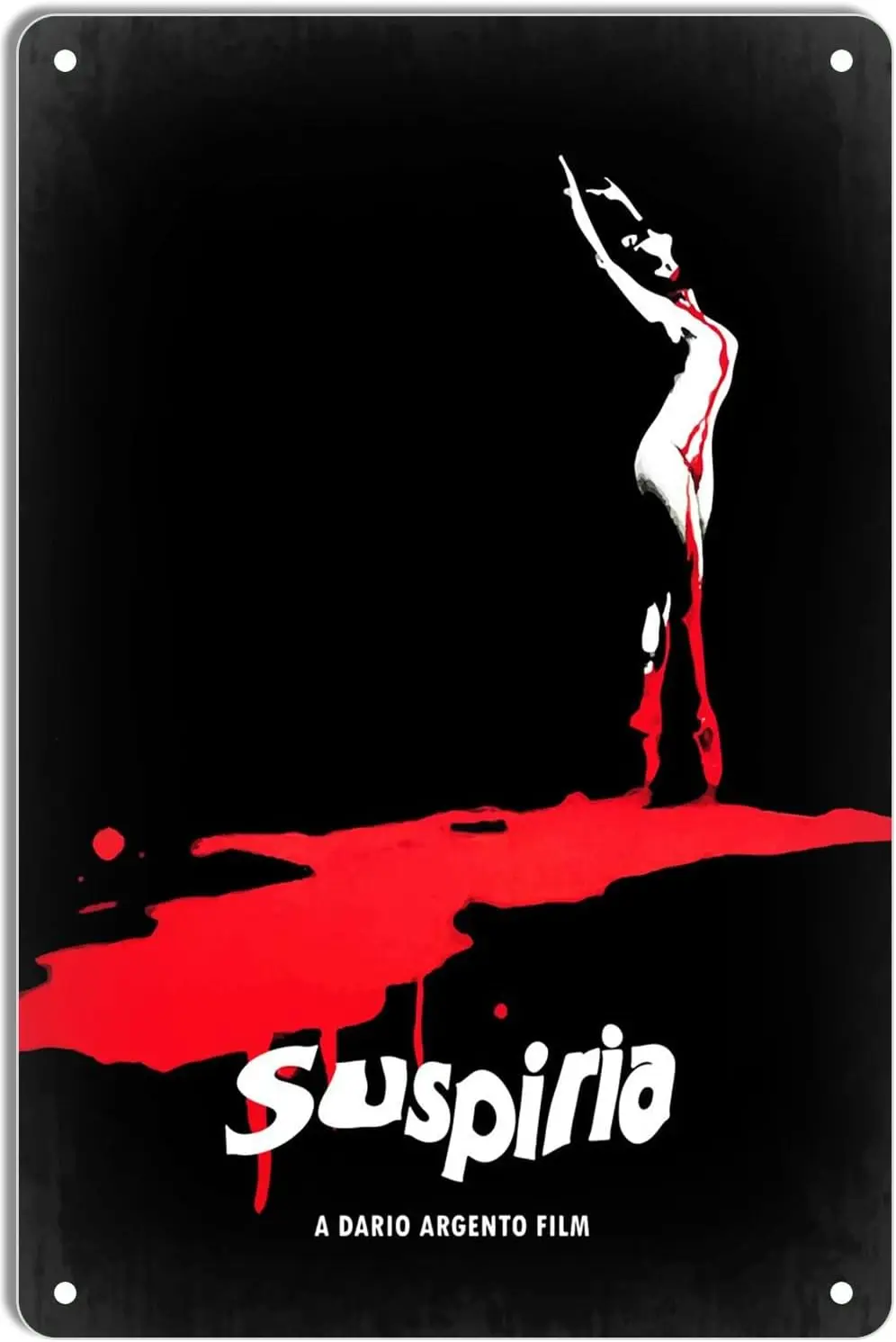 Metal Tin Sign Suspiria Minimal Movie Posters for Home Theater Decor and Retro Wall Art 8x12 Inch sign