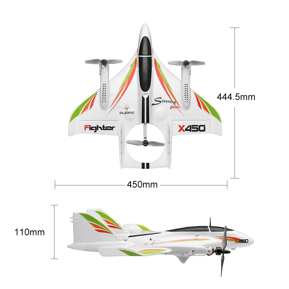 WLtoys XK X450 RC Airplane RC Glider Fixed Wing Aircraft with 3 Models 2.4G 6CH 3D/6G RC Helicopters Vertical Takeoff