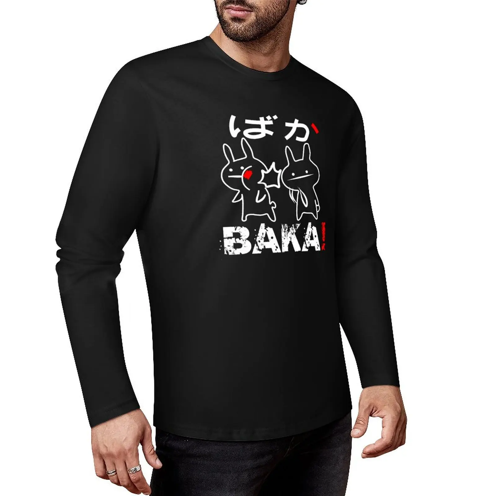 

Забавная аниме Baka Rabbit Slap Shirt Baka японская рубашка длинная футболка футболки на заказ создайте свой собственный мужские футболки